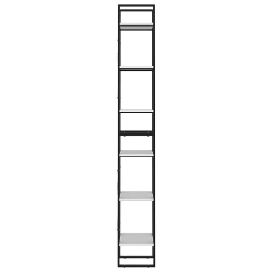 Boekenkast met 6 schappen 40x30x210 cm bewerkt hout wit MeubelReus