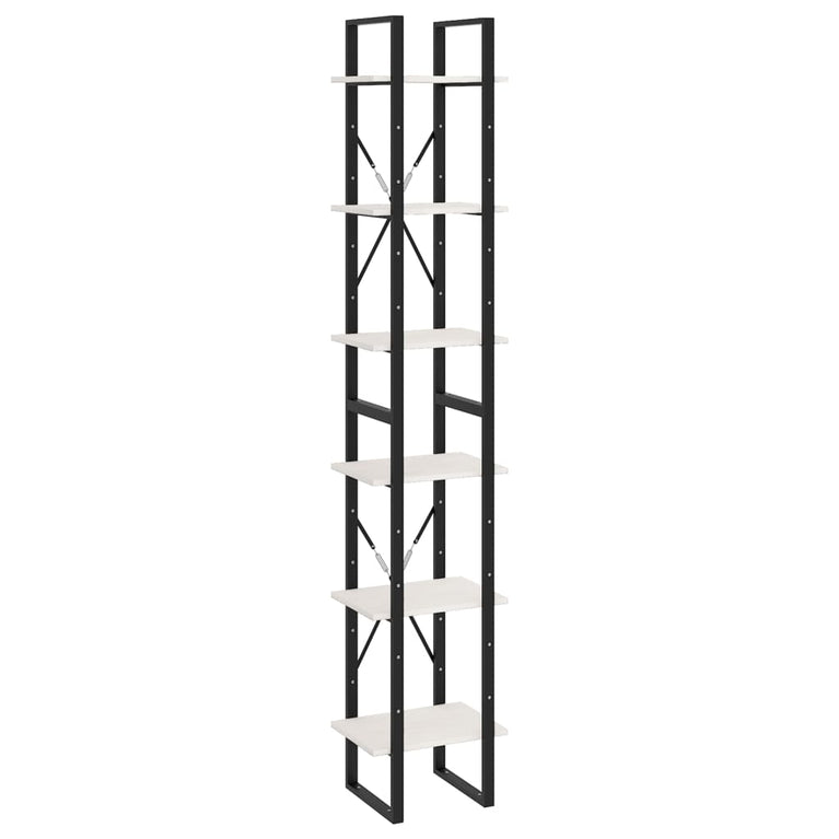 Hoge kast 40x30x210 cm massief grenenhout wit MeubelReus