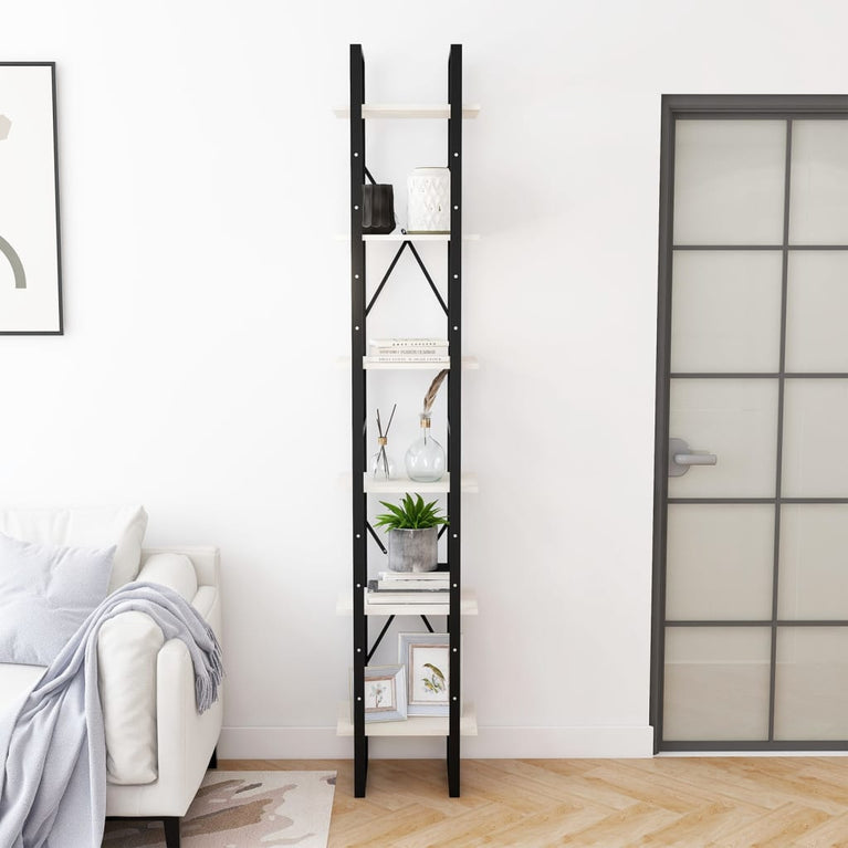 Hoge kast 40x30x210 cm massief grenenhout wit MeubelReus