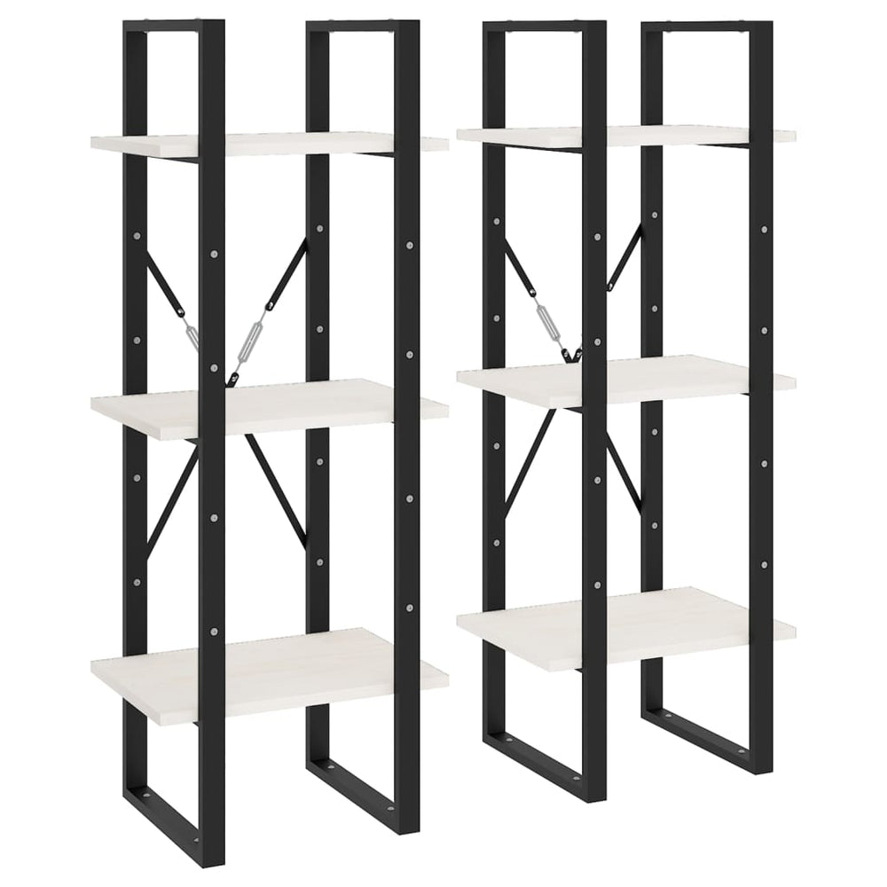 Hoge kast 40x30x210 cm massief grenenhout wit MeubelReus