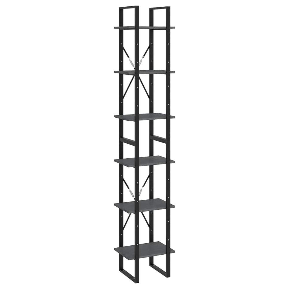Hoge kast 40x30x210 cm massief grenenhout grijs MeubelReus