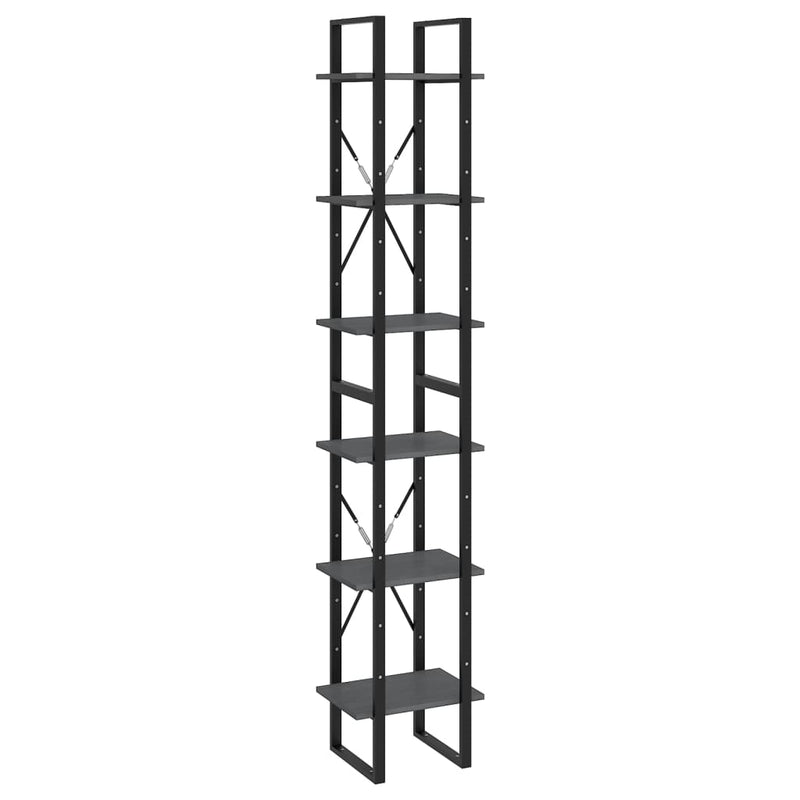 Hoge kast 40x30x210 cm massief grenenhout grijs MeubelReus