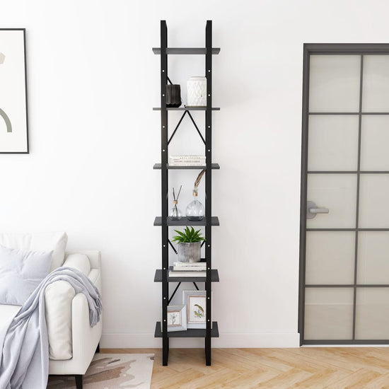 Hoge kast 40x30x210 cm massief grenenhout grijs MeubelReus