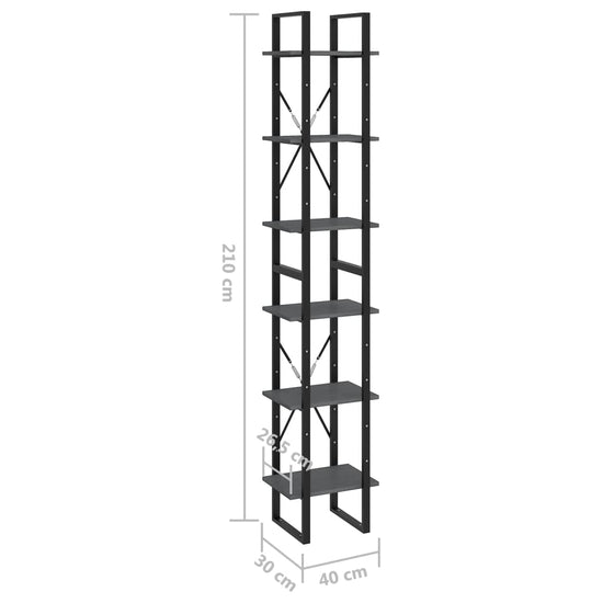Hoge kast 40x30x210 cm massief grenenhout grijs MeubelReus