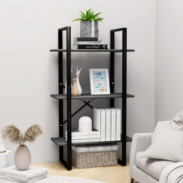 Opbergrek 60x30x105 cm spaanplaat grijs MeubelReus