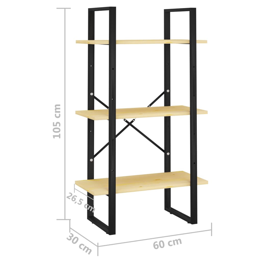 Opbergrek 60x30x105 cm massief grenenhout MeubelReus