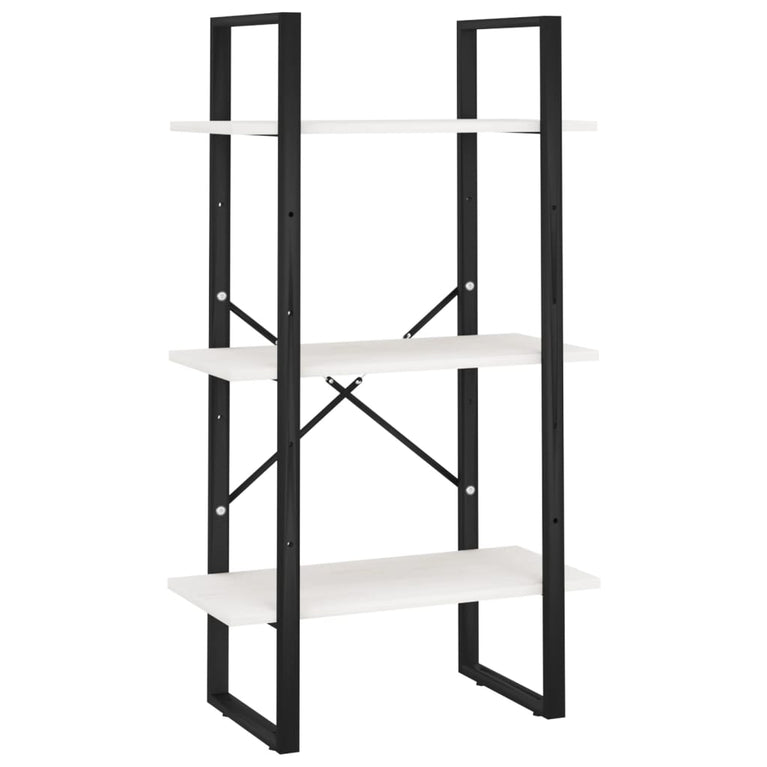 Opbergrek 60x30x105 cm massief grenenhout wit MeubelReus
