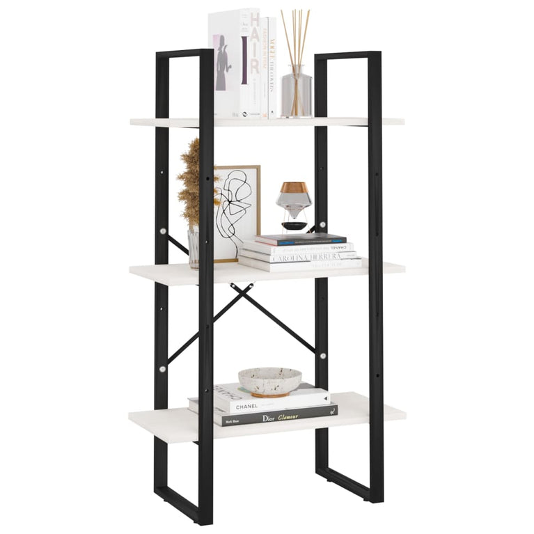 Opbergrek 60x30x105 cm massief grenenhout wit MeubelReus