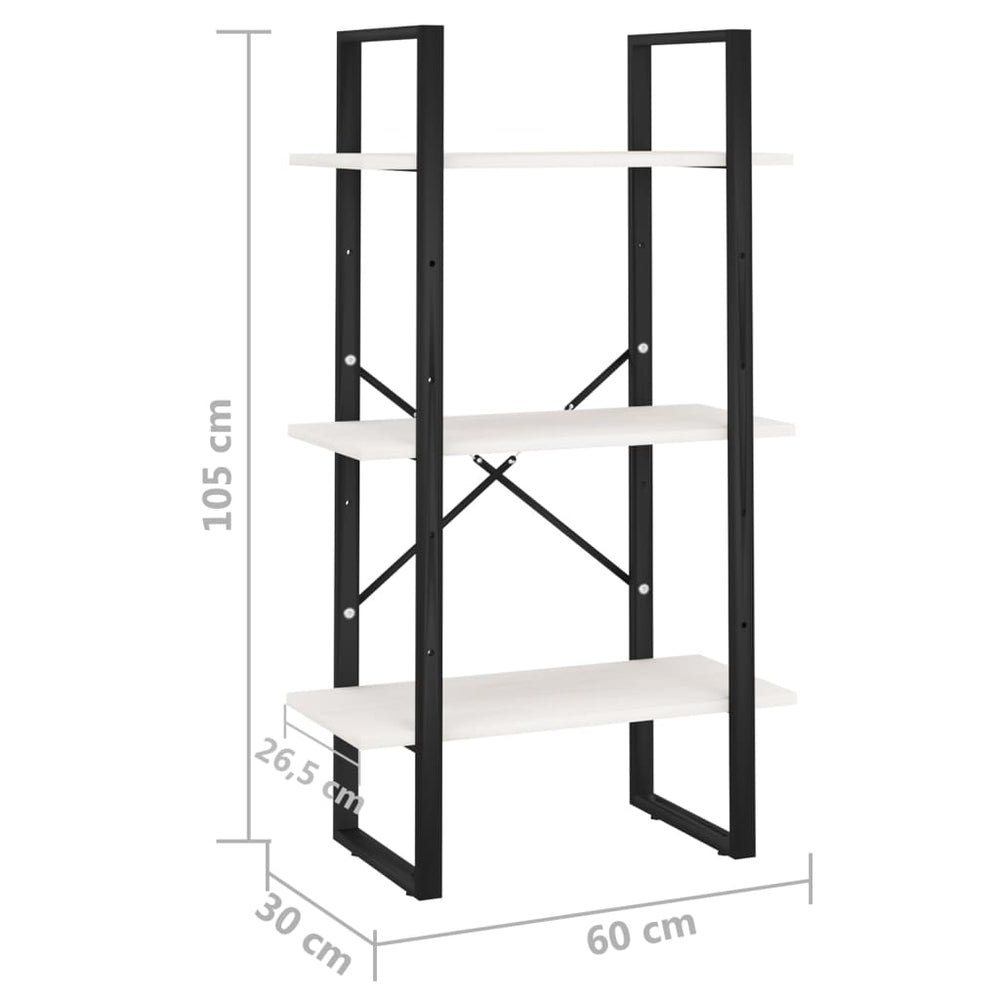 Opbergrek 60x30x105 cm massief grenenhout wit MeubelReus