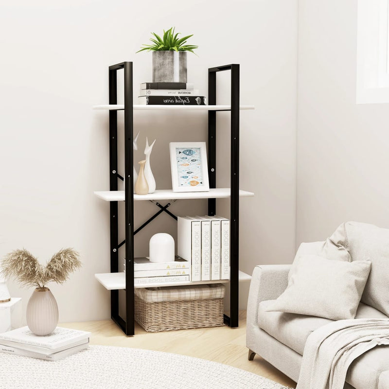 Opbergrek 60x30x105 cm massief grenenhout wit MeubelReus
