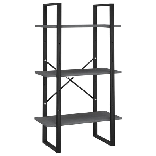Opbergrek 60x30x105 cm massief grenenhout grijs MeubelReus