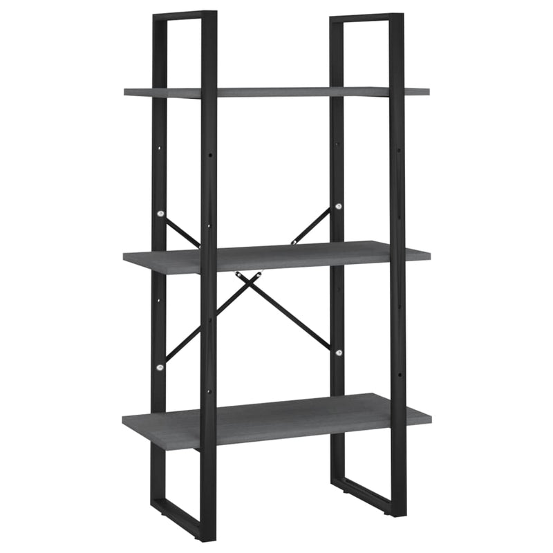 Opbergrek 60x30x105 cm massief grenenhout grijs MeubelReus