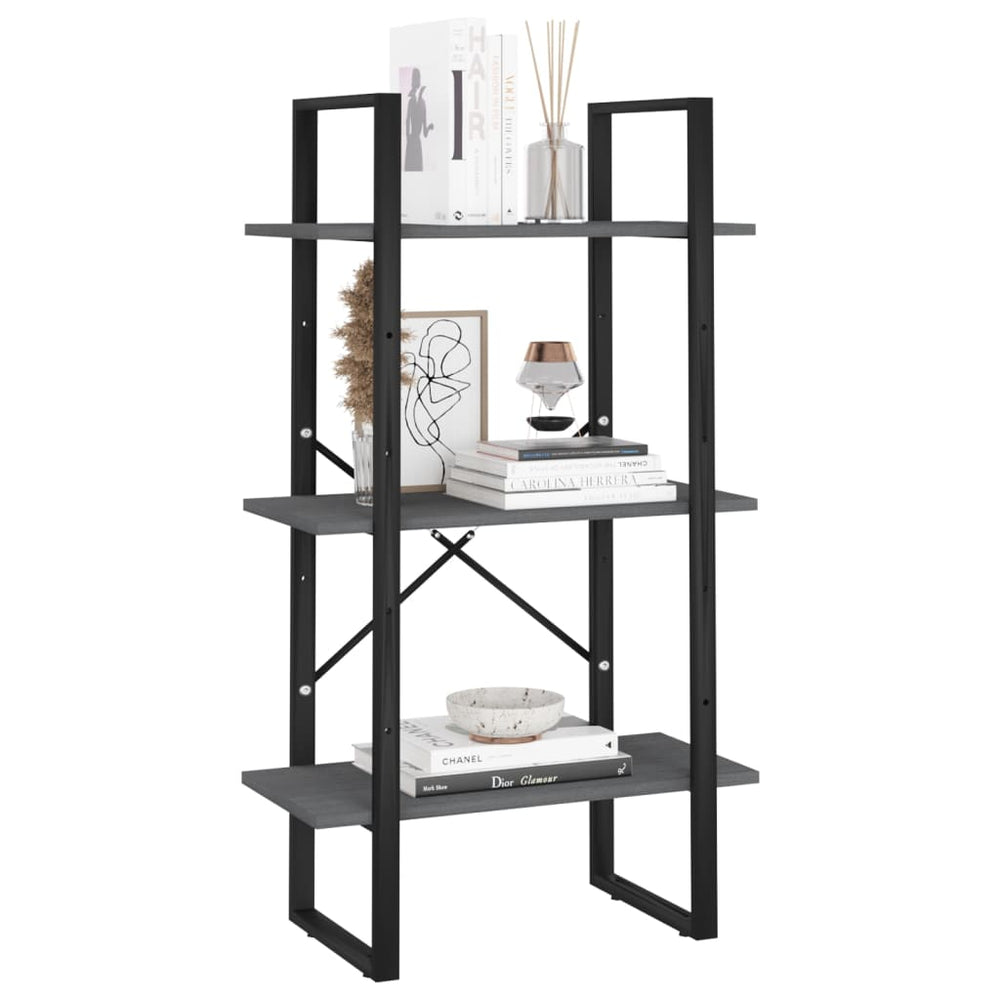 Opbergrek 60x30x105 cm massief grenenhout grijs MeubelReus