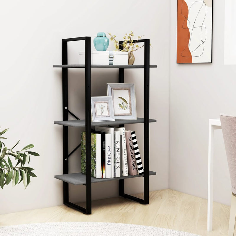 Opbergrek 60x30x105 cm massief grenenhout grijs MeubelReus