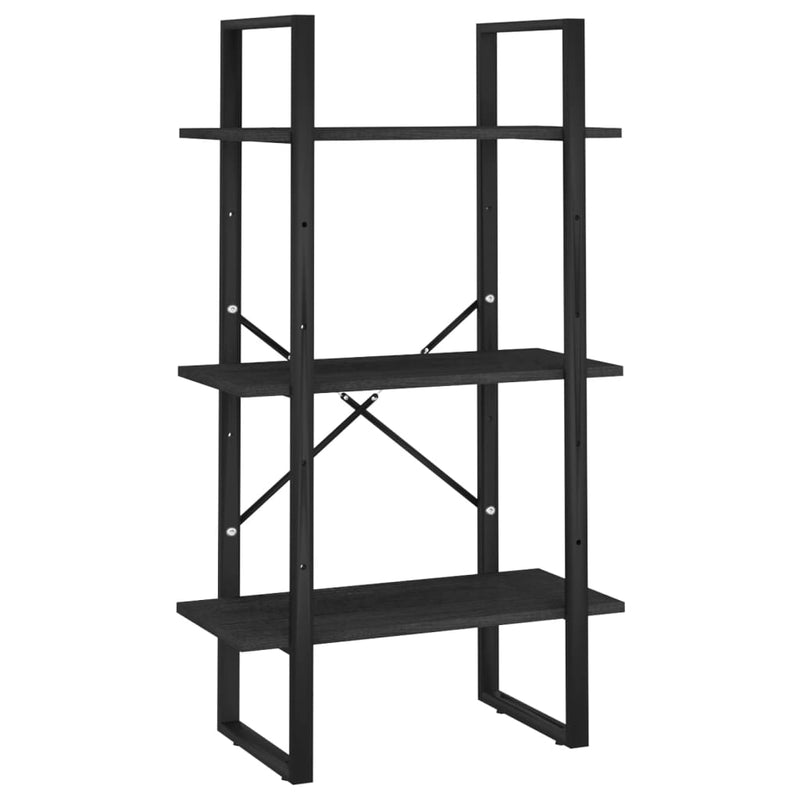 Opbergrek 60x30x105 cm massief grenenhout zwart MeubelReus