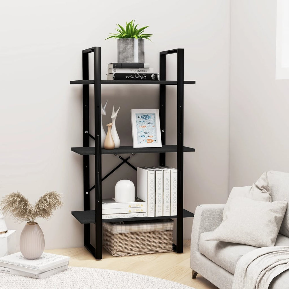 Opbergrek 60x30x105 cm massief grenenhout zwart MeubelReus