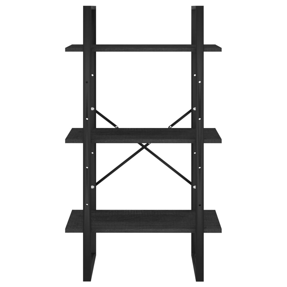 Opbergrek 60x30x105 cm massief grenenhout zwart MeubelReus