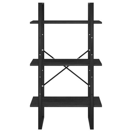 Opbergrek 60x30x105 cm massief grenenhout zwart MeubelReus