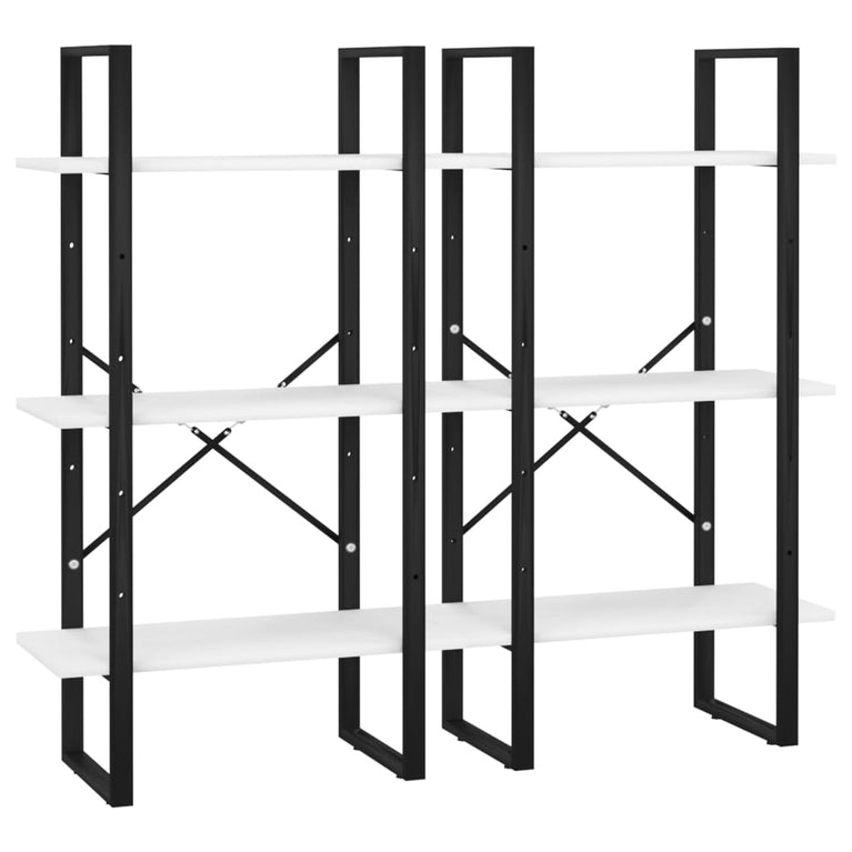 Opbergrek 60x30x210 cm bewerkt hout wit MeubelReus