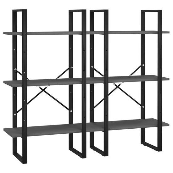 Opbergrek 60x30x210 cm bewerkt hout grijs MeubelReus