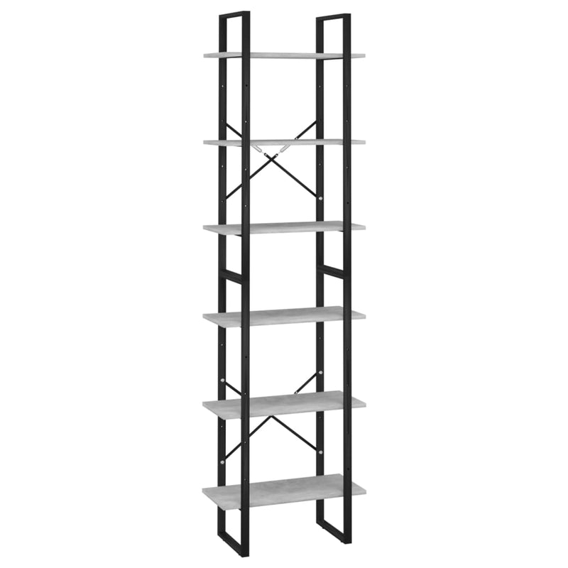 Opbergrek 60x30x210 cm bewerkt hout betongrijs MeubelReus