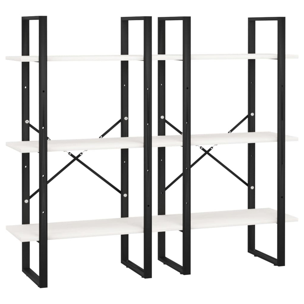 Opbergrek 60x30x210 cm massief grenenhout wit MeubelReus