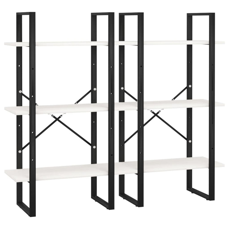 Opbergrek 60x30x210 cm massief grenenhout wit MeubelReus