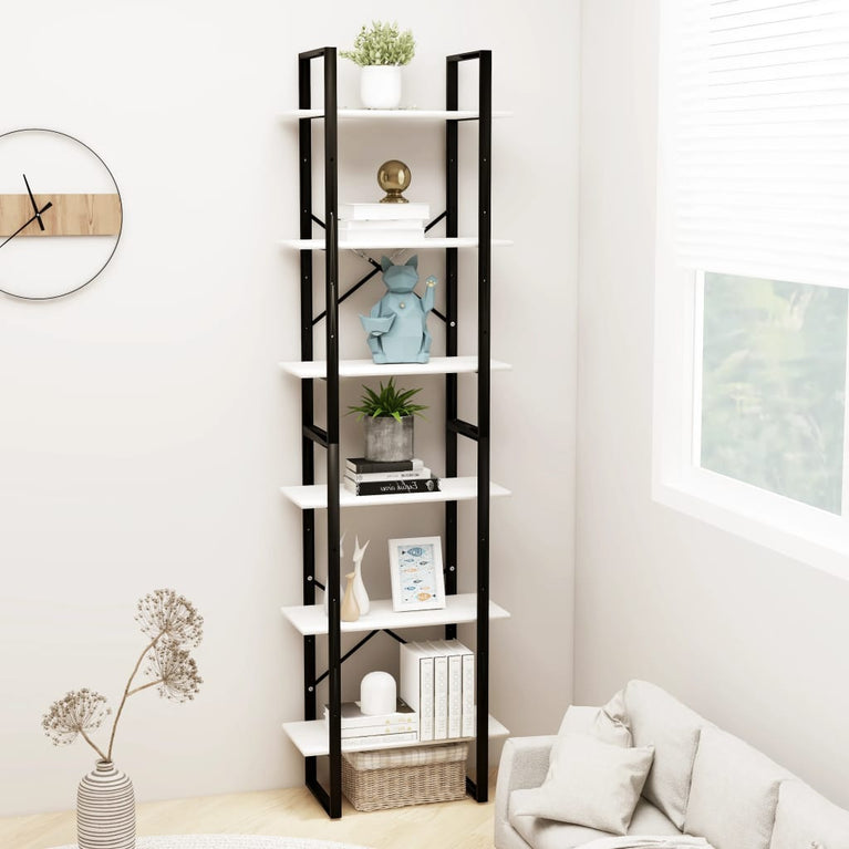 Opbergrek 60x30x210 cm massief grenenhout wit MeubelReus