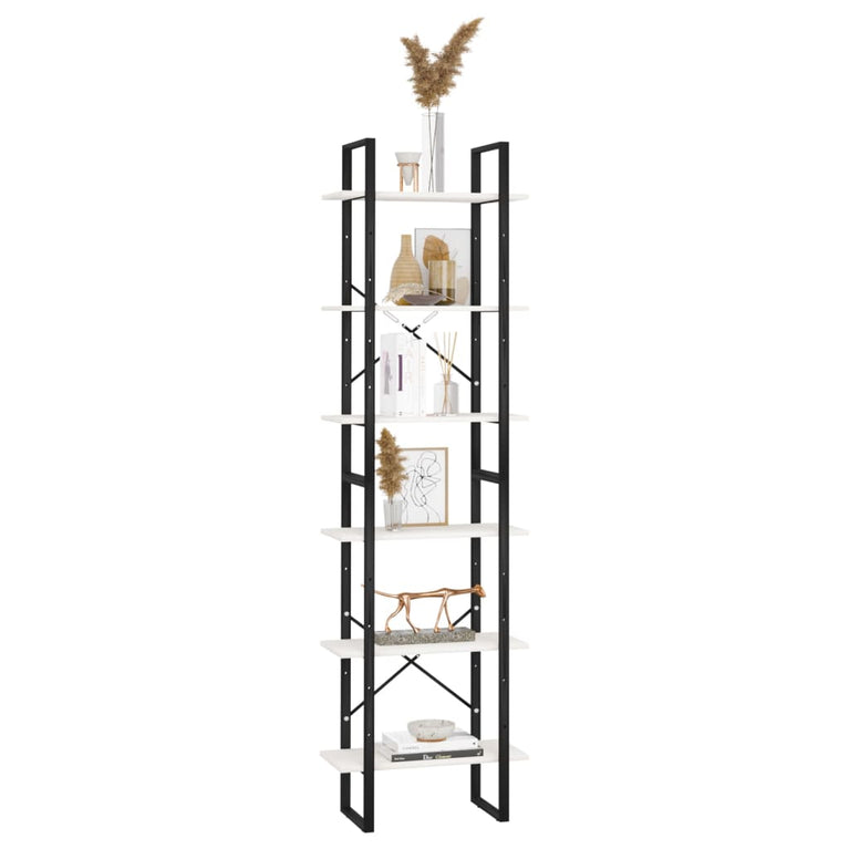 Opbergrek 60x30x210 cm massief grenenhout wit MeubelReus