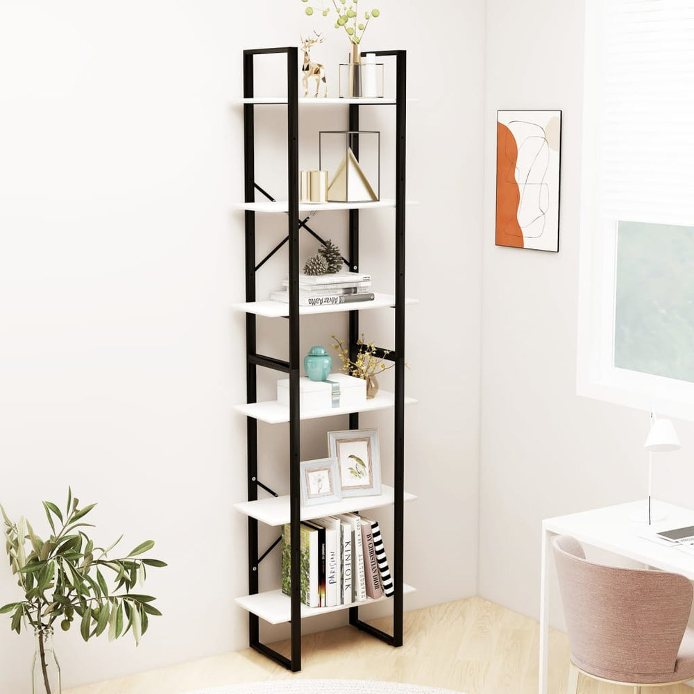 Opbergrek 60x30x210 cm massief grenenhout wit MeubelReus
