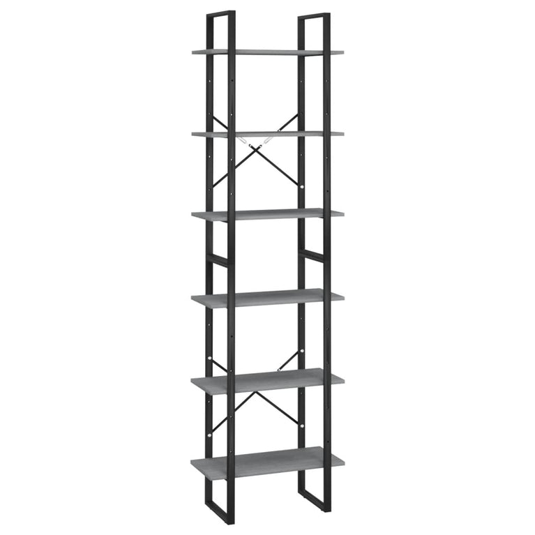 Opbergrek 60x30x210 cm massief grenenhout grijs MeubelReus