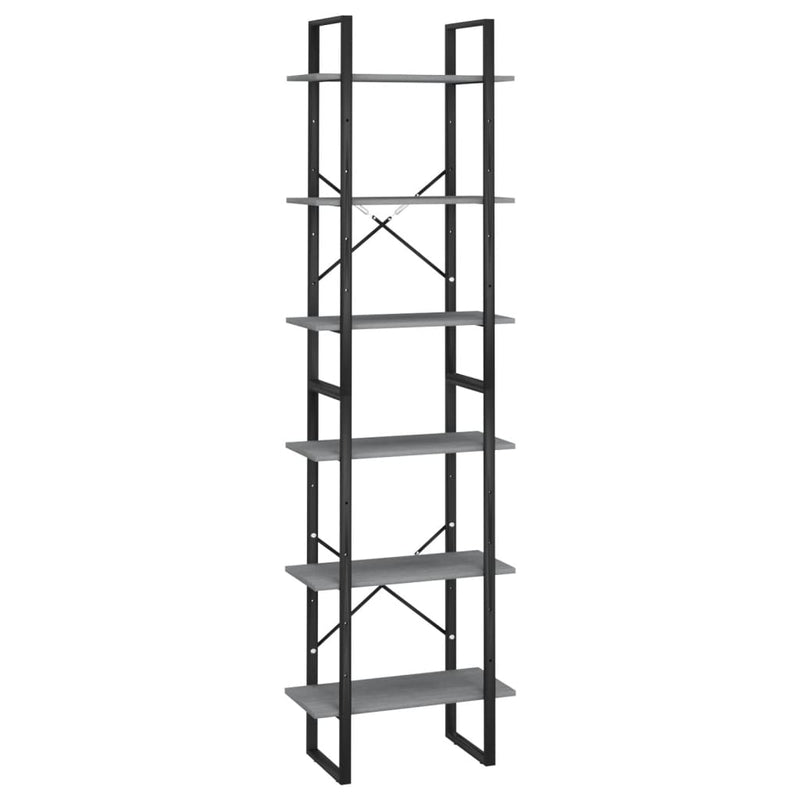 Opbergrek 60x30x210 cm massief grenenhout grijs MeubelReus
