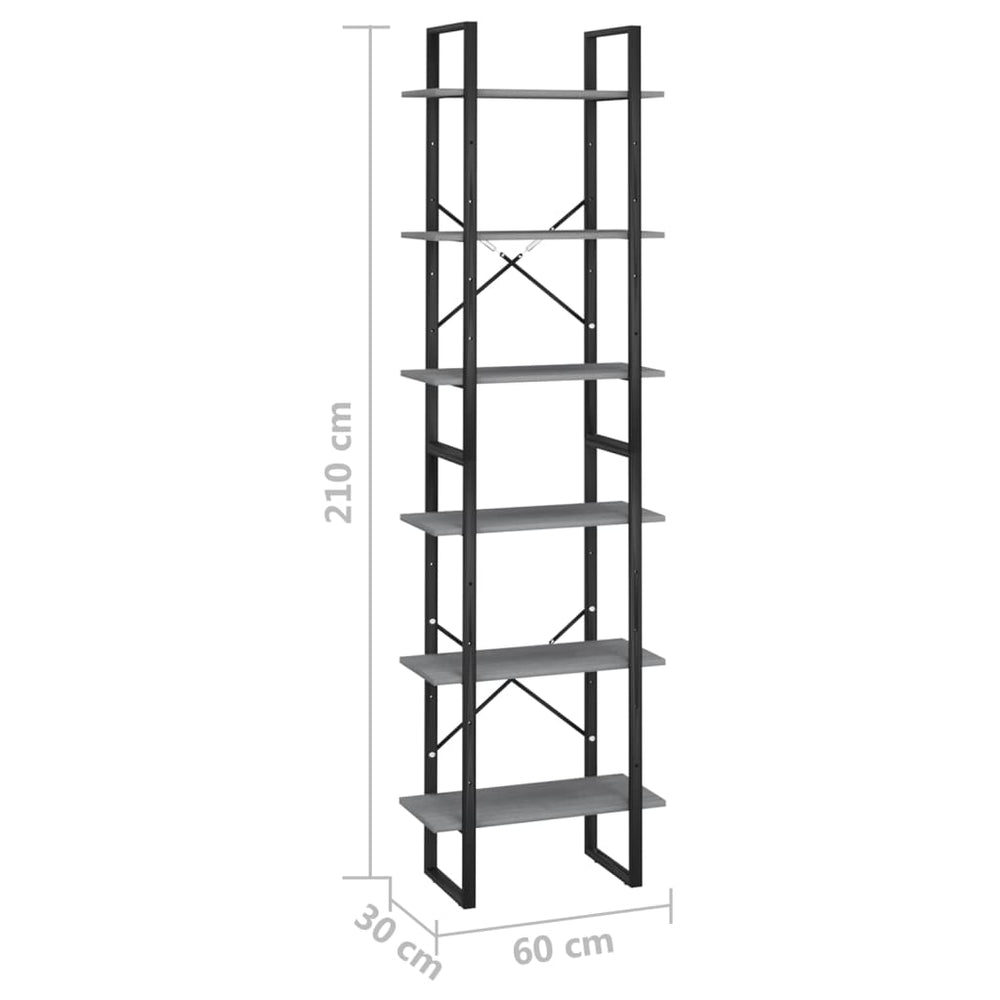 Opbergrek 60x30x210 cm massief grenenhout grijs MeubelReus