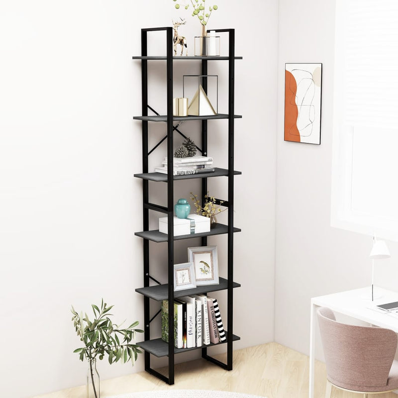 Opbergrek 60x30x210 cm massief grenenhout grijs MeubelReus