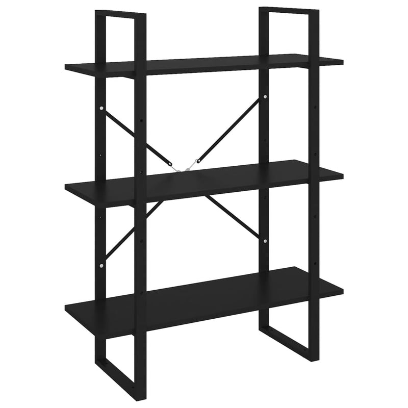 Boekenkast 80x30x105 cm spaanplaat zwart MeubelReus