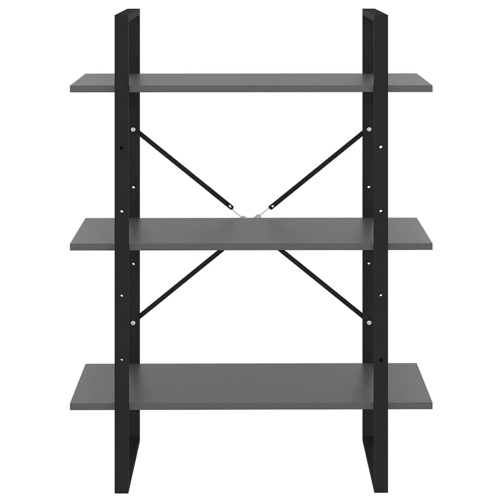 Boekenkast 80x30x105 cm spaanplaat grijs MeubelReus