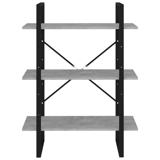 Boekenkast 80x30x105 cm spaanplaat betongrijs MeubelReus