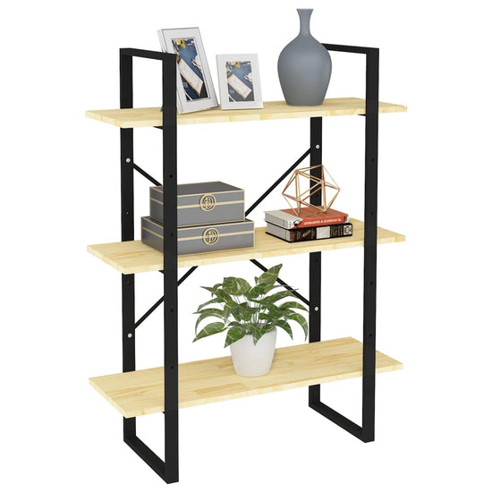 Boekenkast met 3 schappen 80x30x105 cm massief grenenhout MeubelReus
