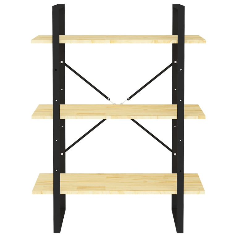 Boekenkast met 3 schappen 80x30x105 cm massief grenenhout MeubelReus