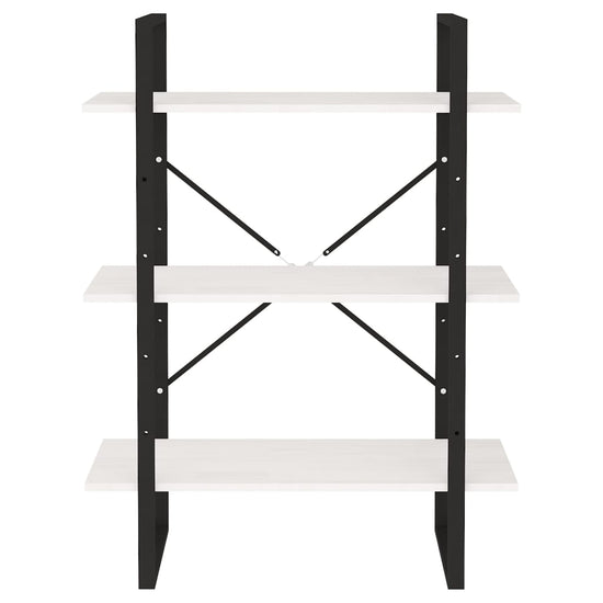 Boekenkast met 3 schappen 80x30x105 cm massief grenenhout wit MeubelReus