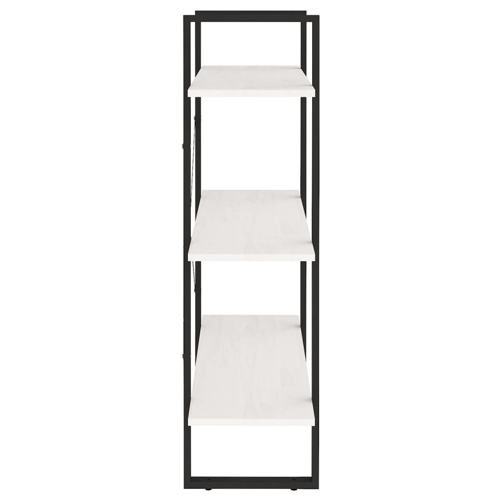 Boekenkast met 3 schappen 80x30x105 cm massief grenenhout wit MeubelReus