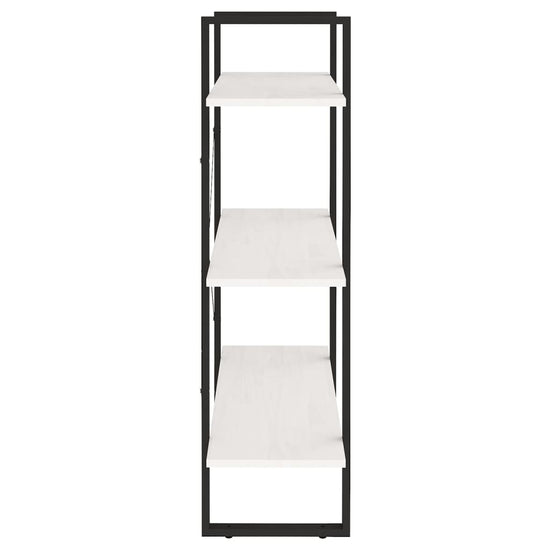 Boekenkast met 3 schappen 80x30x105 cm massief grenenhout wit MeubelReus