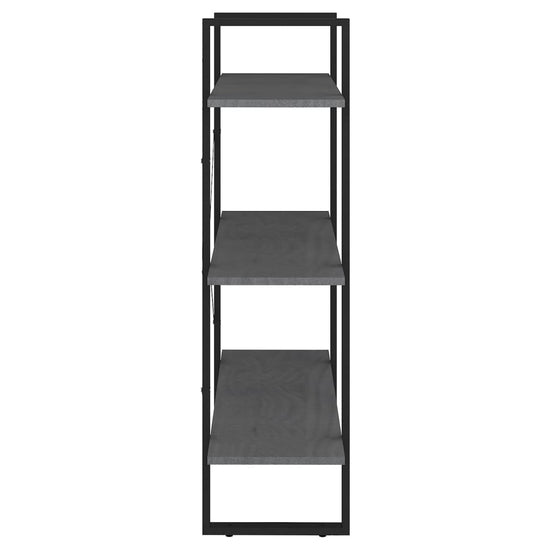 Boekenkast met 3 schappen 80x30x105 cm massief grenenhout grijs MeubelReus
