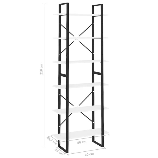 Hoge kast 80x30x210 cm bewerkt hout wit MeubelReus