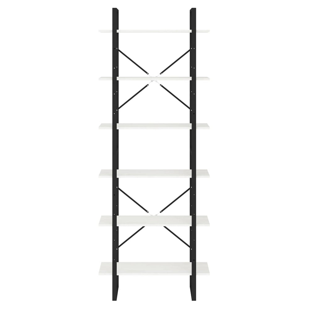 Hoge kast 80x30x210 cm massief grenenhout wit MeubelReus