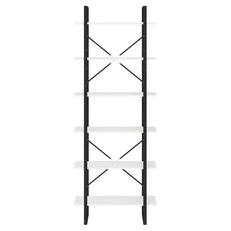 Hoge kast 80x30x210 cm massief grenenhout wit MeubelReus