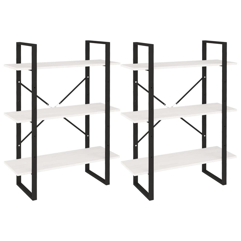 Hoge kast 80x30x210 cm massief grenenhout wit MeubelReus