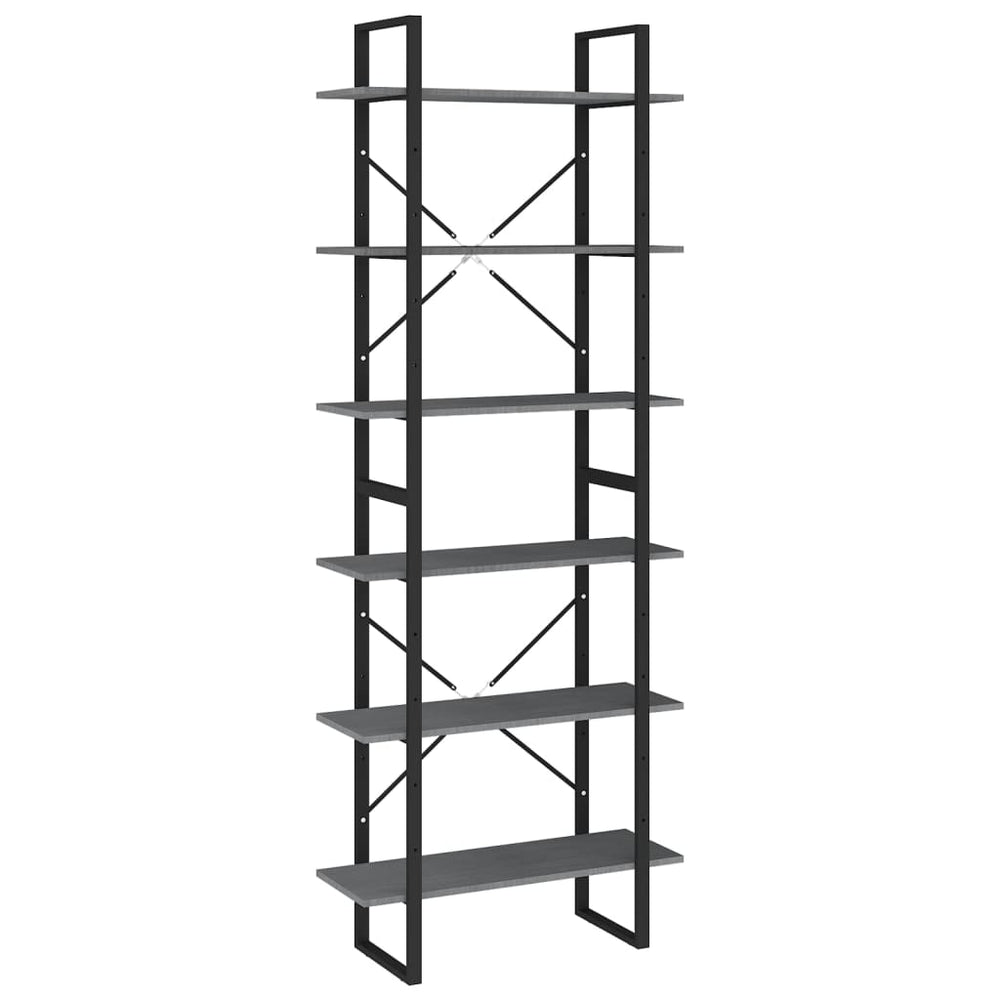 Hoge kast 80x30x210 cm massief grenenhout grijs MeubelReus