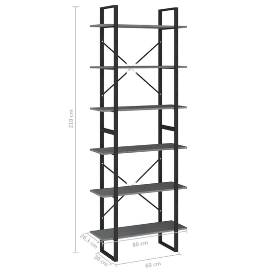 Hoge kast 80x30x210 cm massief grenenhout grijs MeubelReus
