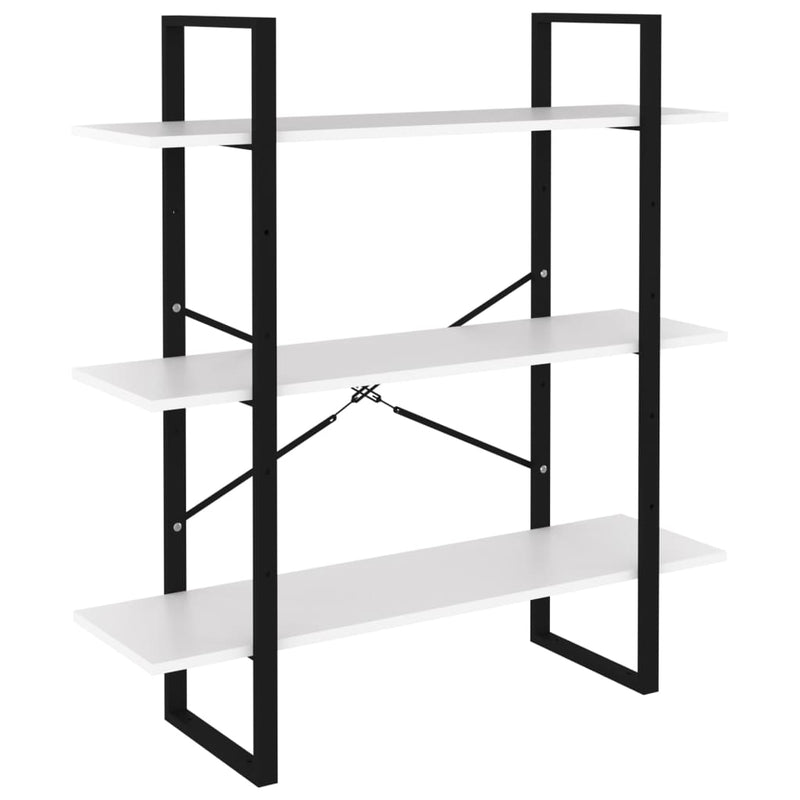 Boekenkast 100x30x105 cm bewerkt hout wit MeubelReus
